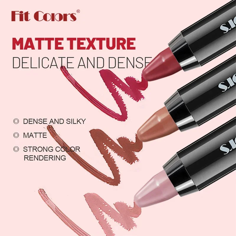 1PC 8 Colors Velvet Matte Lipsticks Pencil Waterproof Long Lasting Sexy Red Lip Stick Non-Stick Cup Makeup Lip Tint Pen Cosmetic Zpaxo