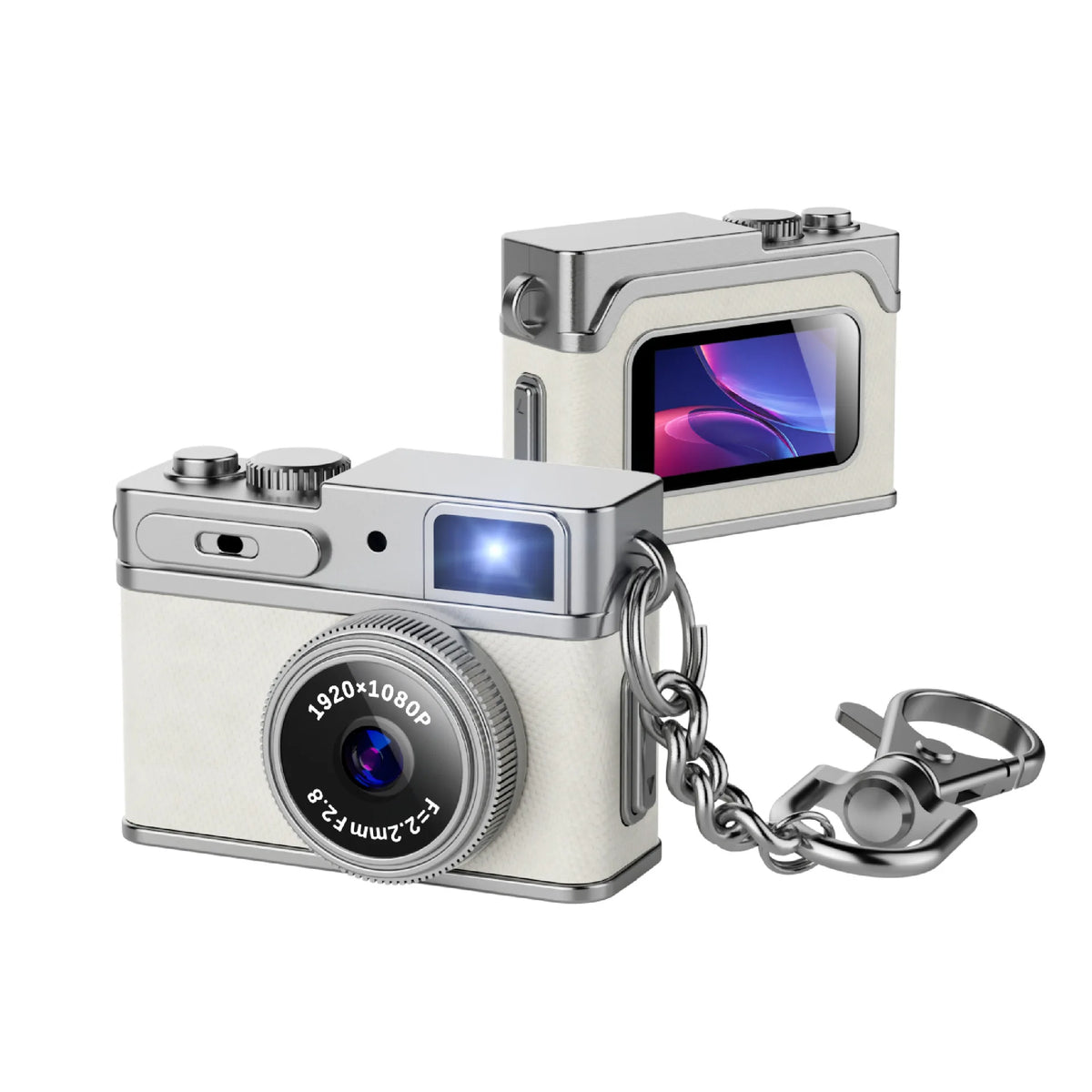 G1 Mini Thumb Camera With Screen Camera 1080P Video Portable Travel Vlog Camera Supports SD Card for Kids Keychain Cam 2026 NEW Zpaxo White No TF card