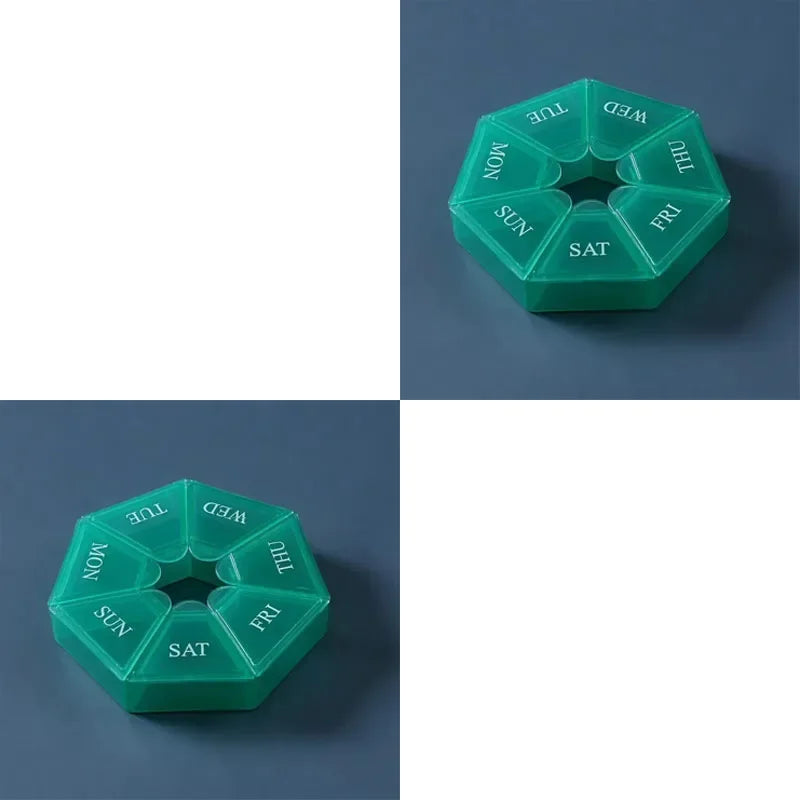 7-Day Portable Pill Organizer – Weekly Medicine Case | 3-Pack