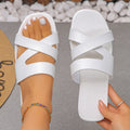 2025 Women Slippers Casual Retro Sandals Beach Non Slip Outside Wear Zpaxo WHITE 40