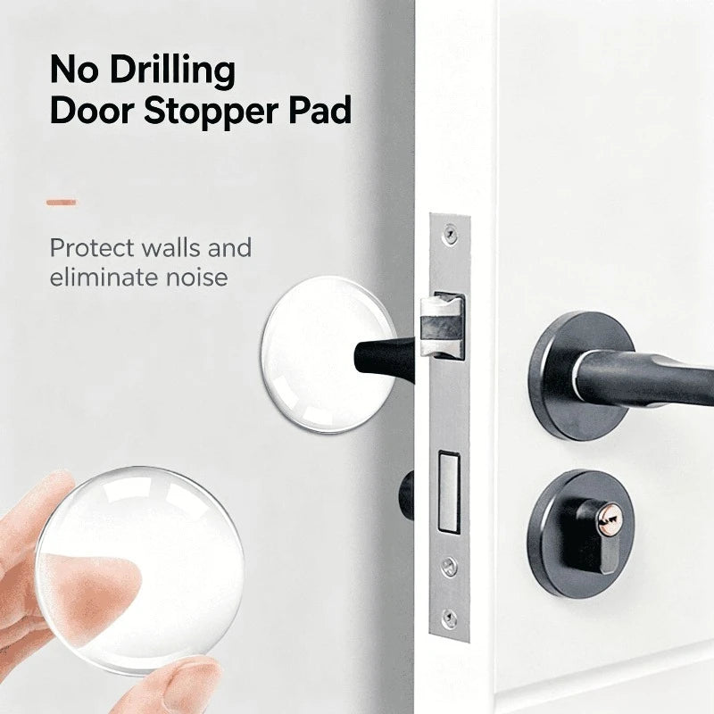 Self Adhesive Transparent Silicone Door Stopper Shock Absorbing Wall Bumper Pad Non-slip Door Handle Furniture Protector Zpaxo