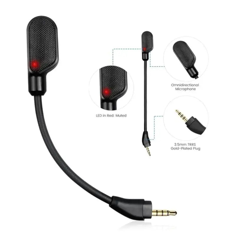 Upgraded Mic Replacement for Cloud III Wireless Gaming Headphone Noise Cancellation Backup Microphone Gaming Accessories Zpaxo