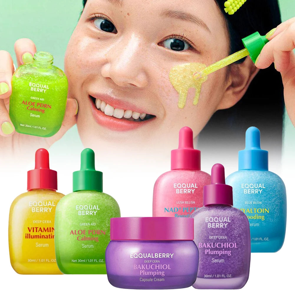 Bakuchiol Plumping Serum with Ceramide & Peptides 30ml | EQQUALBERRY Facial Serum Zpaxo