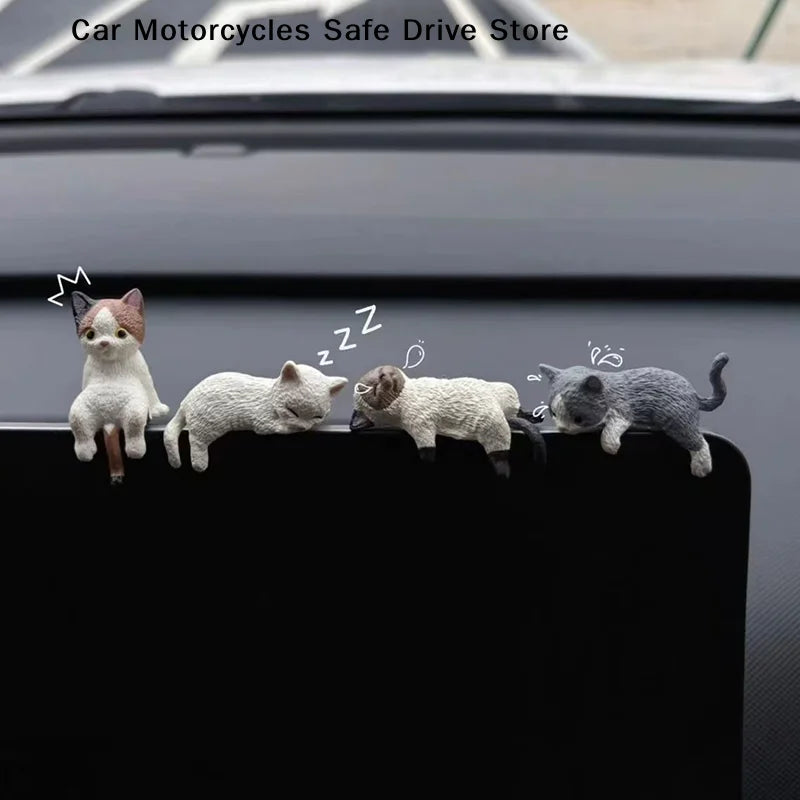 CM1pc Cute Kitten Decoration Creative Sleeping Cat Doll Home