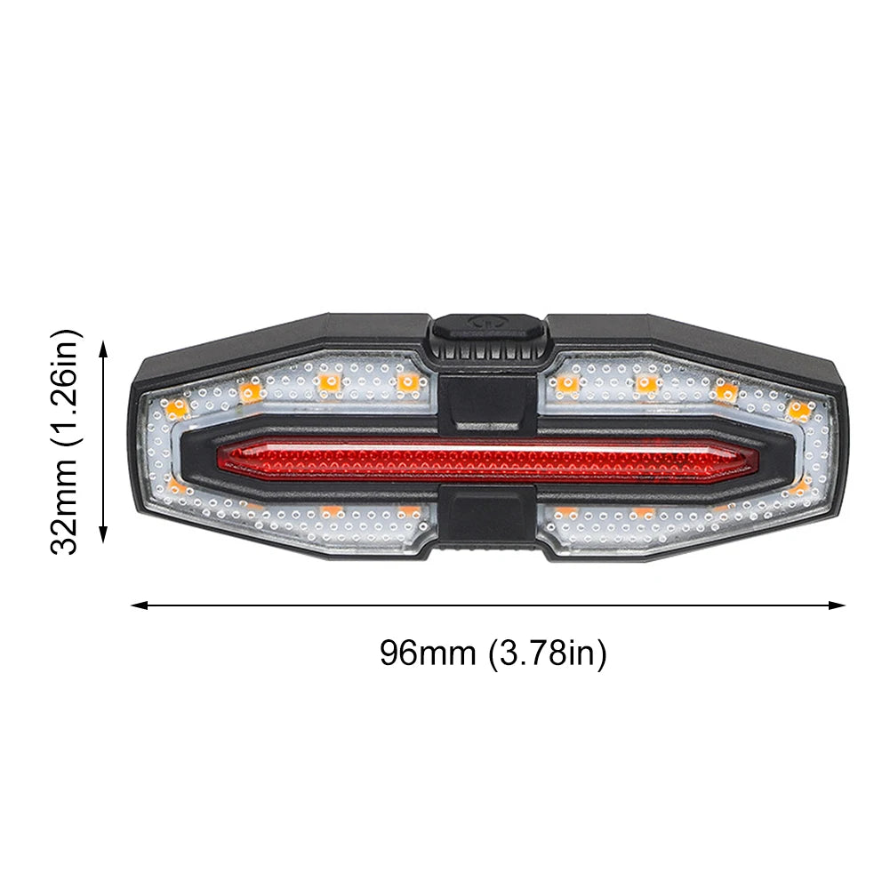 Rechargeable Bicycle Rear Light Turn Signals Warning Bike Lights