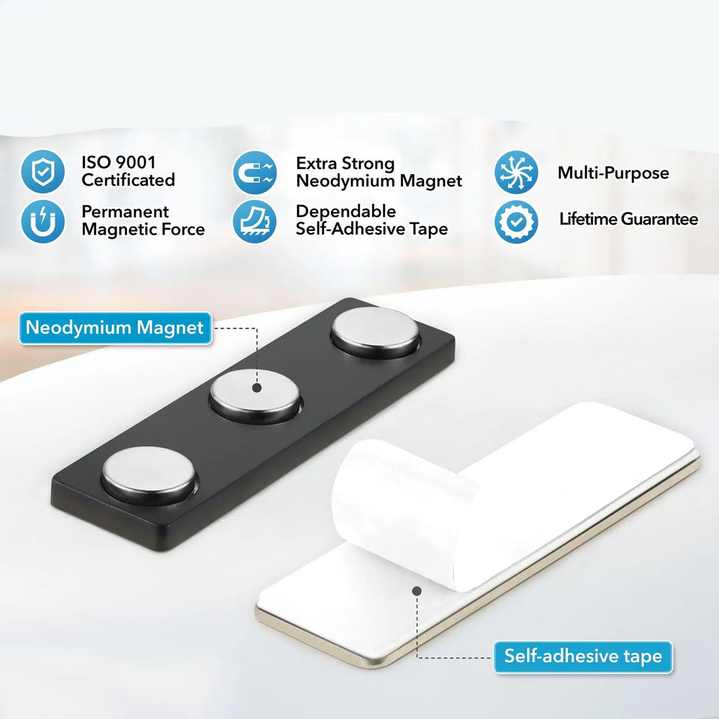 Strong Magnetic Name Tag Badge Metal Fastener ID Cards Durable