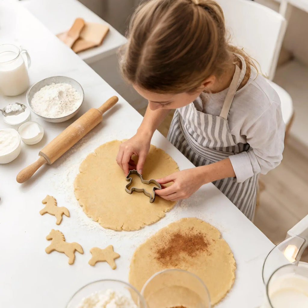 Small Horse Cookie Cutter Stainless Steel Baking Accessories Pressable Cookie Mold for Fondant Bakers Parents Home Party Zpaxo