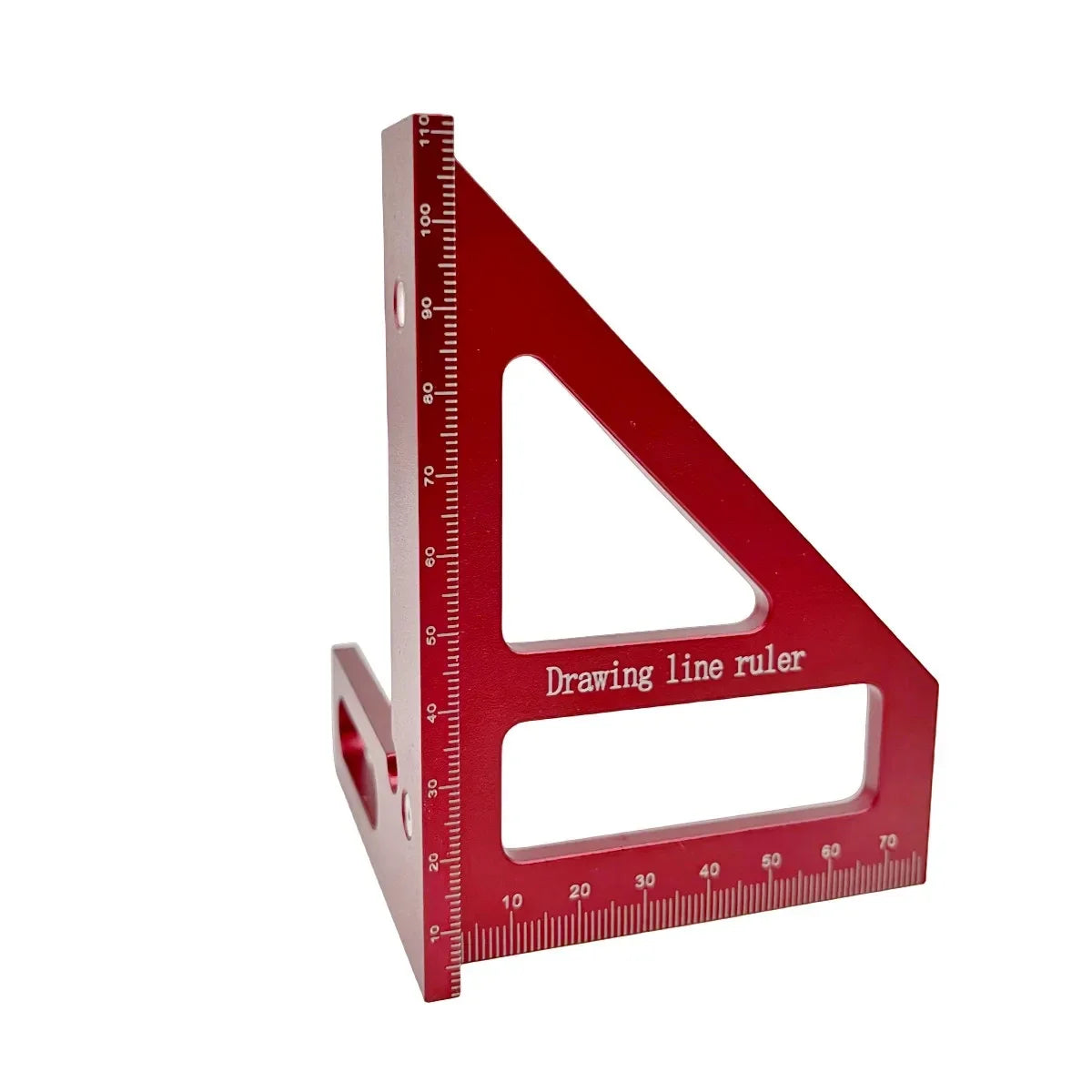Woodworking Square Protractor Aluminum Alloy Miter Triangle Ruler High Precision Layout Measuring Tool for Engineer Carpenter Zpaxo Red