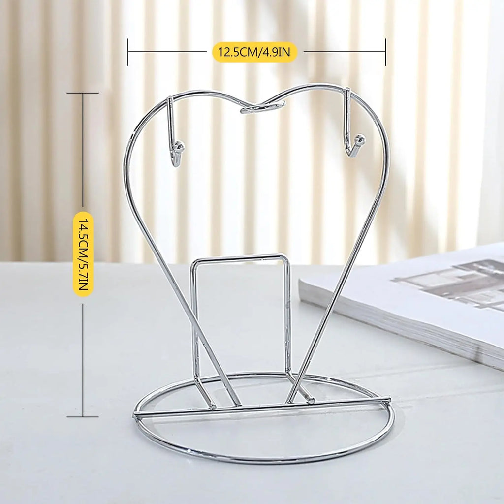 Metal Coffee Mug Rack & Cup Holder – Silver Kitchen Organizer
