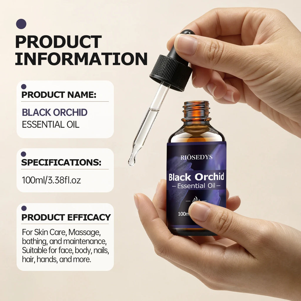 Black Orchid ESSENTIAL OIL Suitable Massage Skincare Deeply Nourishes Zpaxo