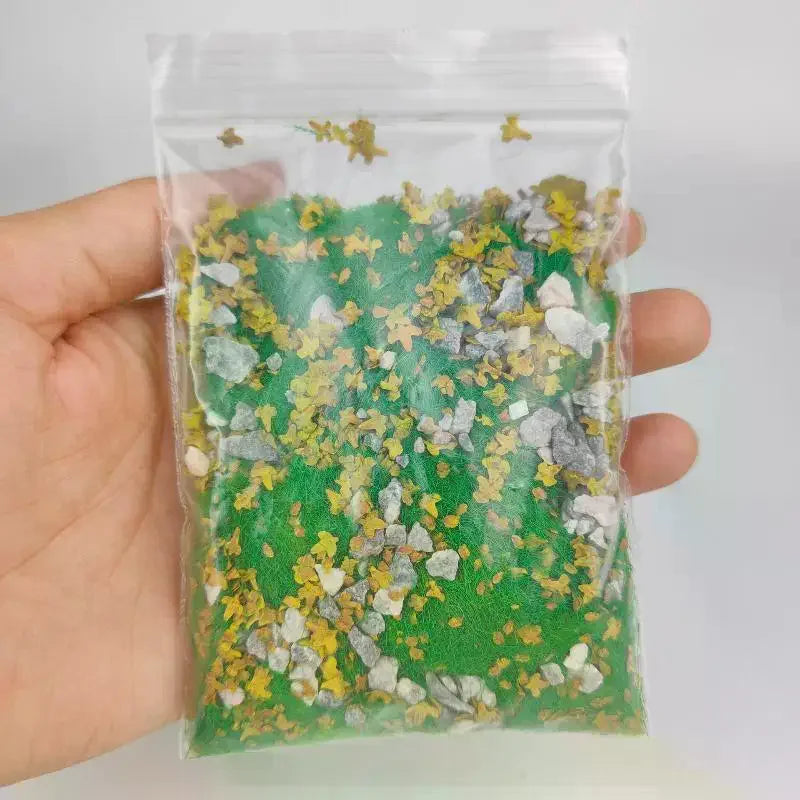 30g/bag Simulated Lawn Sand Table Miniature Landscape Layout With Stone Vegetation DIY Model Mixed With Stone Grass Powder Zpaxo