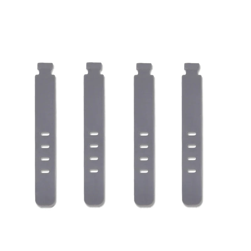 Silicone Cable Strap Wire Organizer Earphones Mouse USB Reusable Zpaxo Gray-4PCS