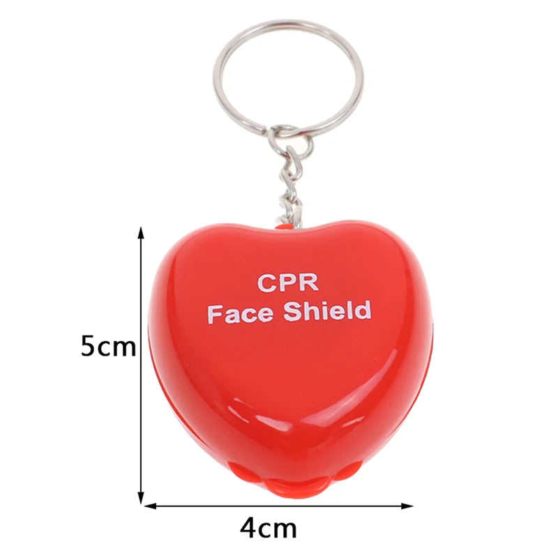 Mini Protect CPR Mask Mouth Keychain Rescue Heart Box Face First Aid