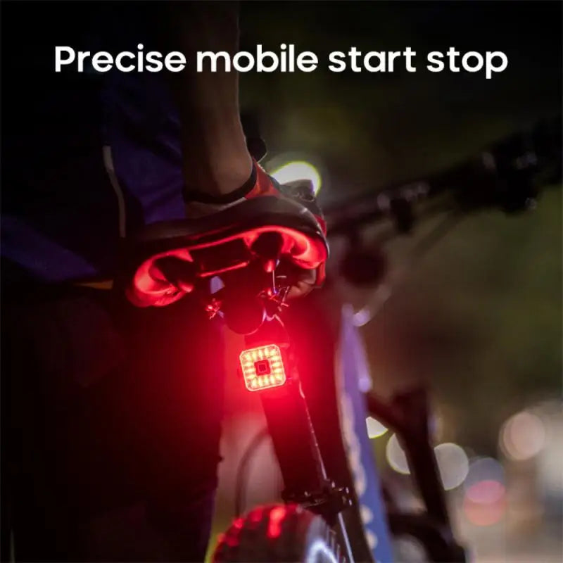 Smart Bicycle Rear Light Auto Start Stop Brake Sensing Induction Waterproof USB Charging Cycling Tail Taillight LED Bike Light Zpaxo