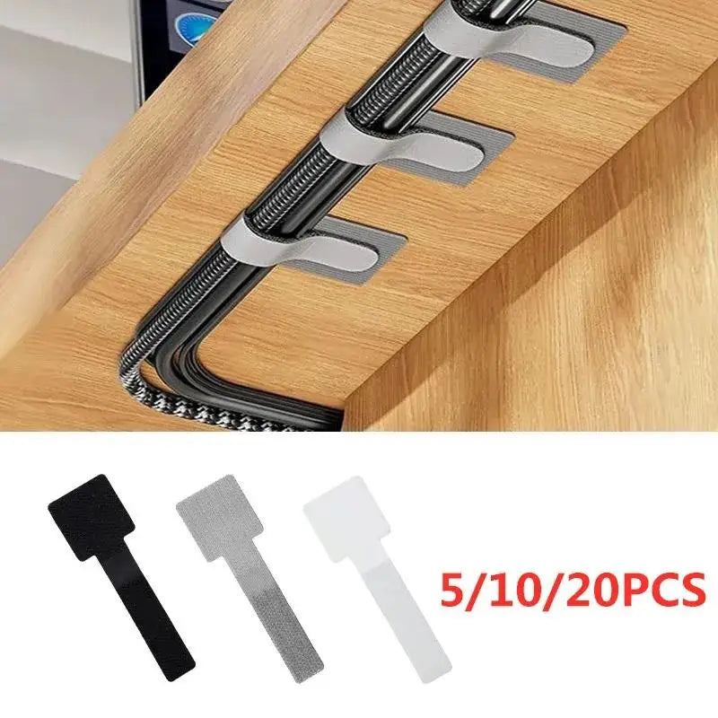 Reusable Cable Ties Fastening Wire Organizer Cord Rope Holder Self Adhesive Adjustable Cord Organizer Straps Desktop Management Zpaxo
