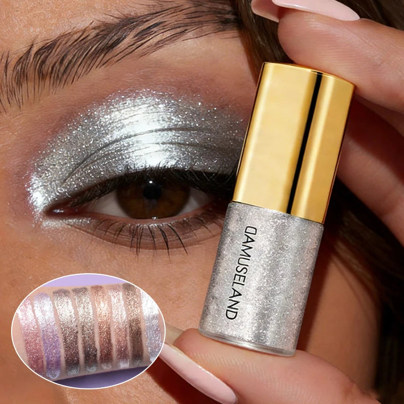 Pearly Liquid Eyeshadow Makeup Natural Smokey Silver Shimmer Glitter Diamond Shadows for Eyelids Waterproof Beauty Highlighter Zpaxo
