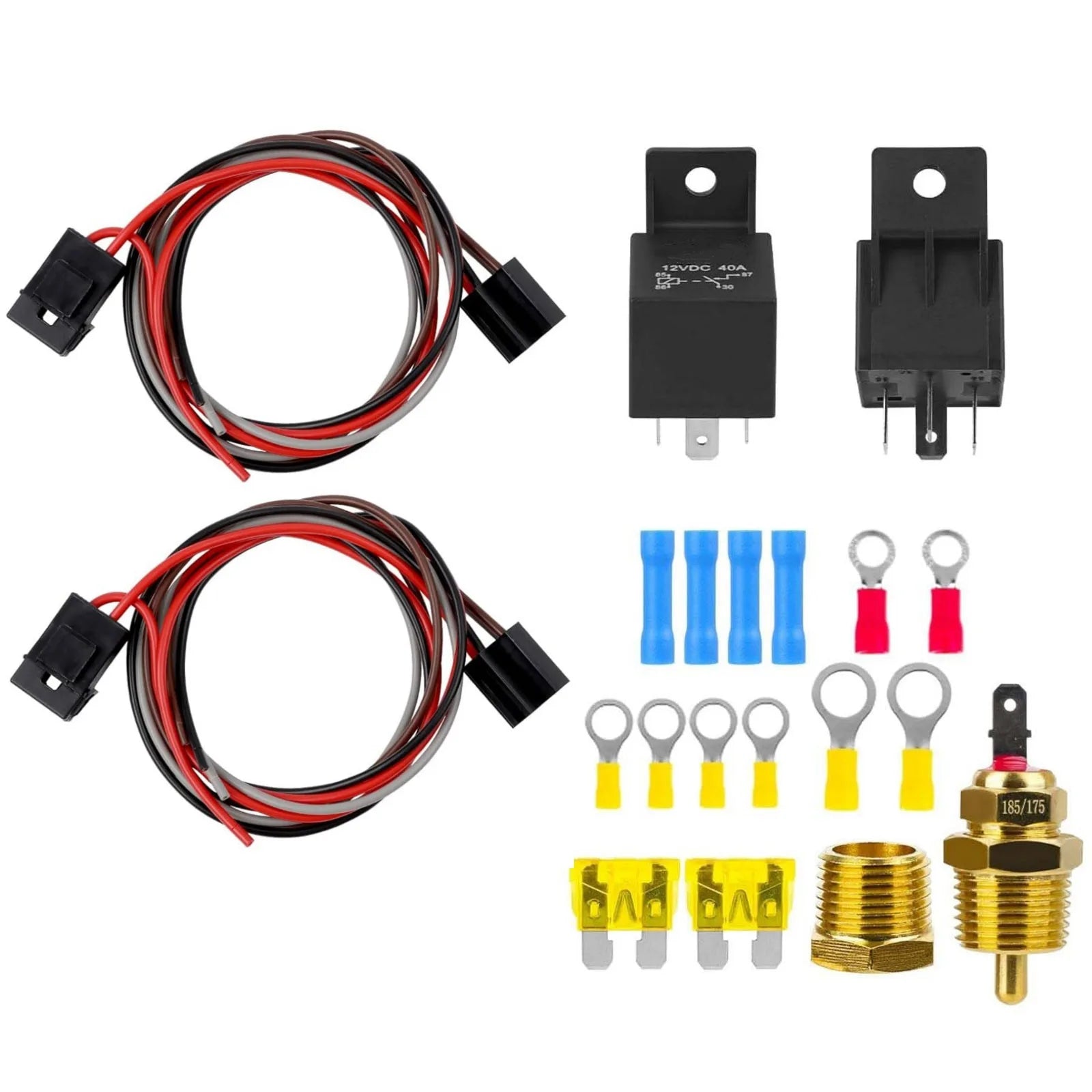 40 AMP Electric Fan Relay Cooling Thermostat 185 175 Off Temperature