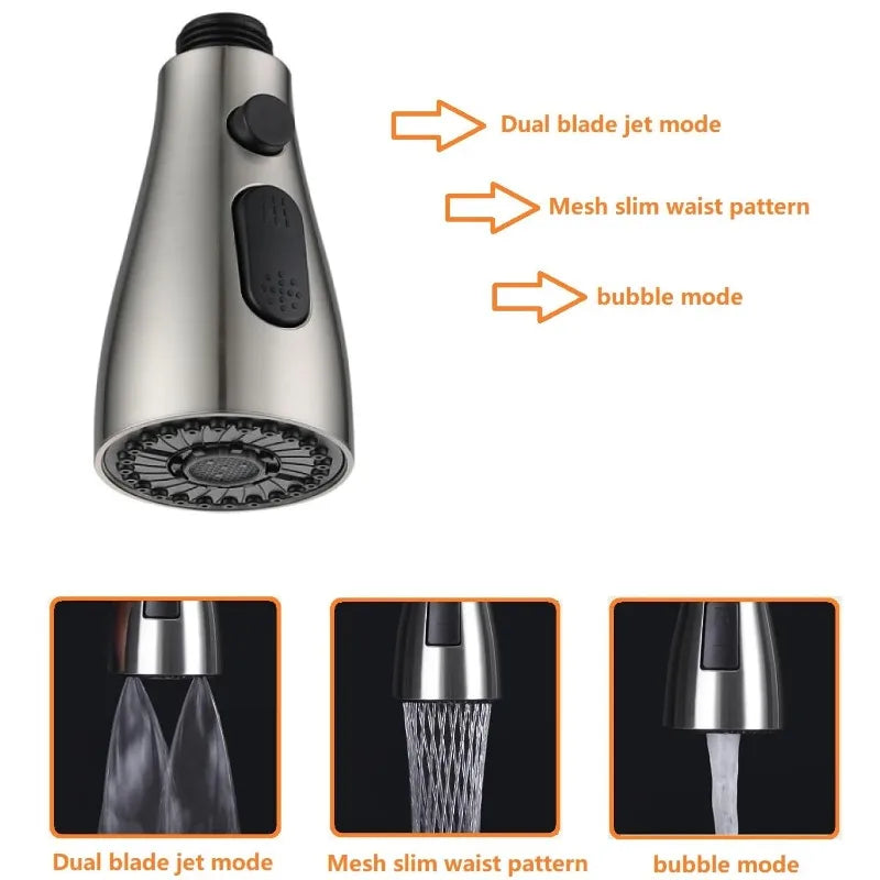 Universal Faucet Kitchen Black Removable Sink Faucet Rotating Splash Proof Sprinkler Spray Extender Bubbler Kitchen Gadgets Zpaxo
