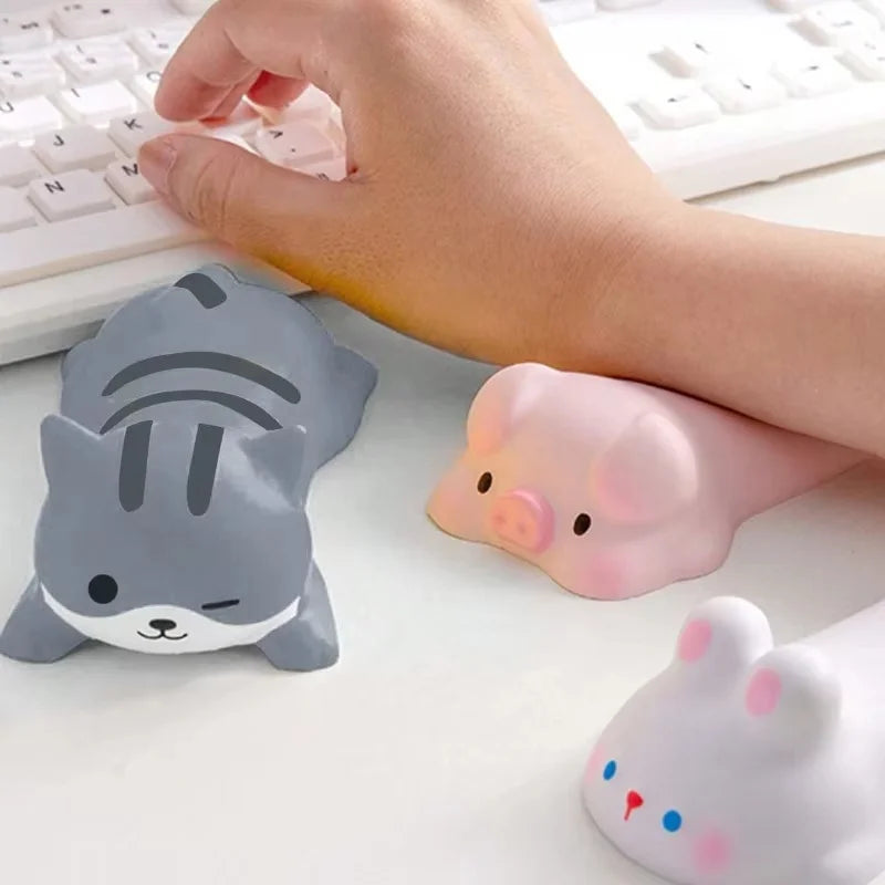 Ergonomic Mouse Pad Wrist Pad Cute Animal Dog Cat Bear Toys Silicon Gel Non-slip Wrist Rest Support Mat Computer Mousepad For PC Zpaxo