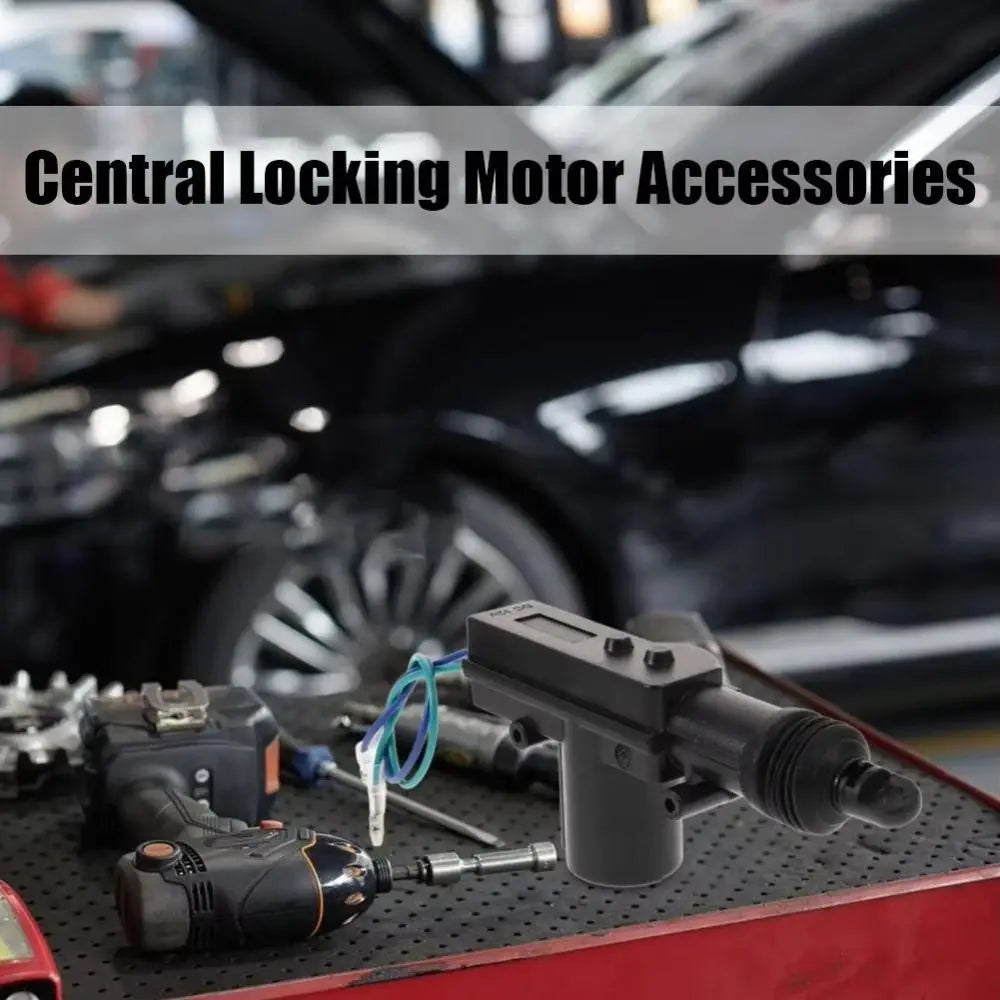 12V Heavy Duty Car Locking System Actuator 2 Wire Copper Central Door Lock Motor Black Durable Auto Lock Actuator Zpaxo