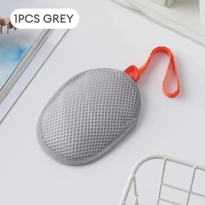 1 Foaming Soap Bag Net Mesh Massage Exfoliator Pouch Bathing Bubble Zpaxo 1PC-Grey
