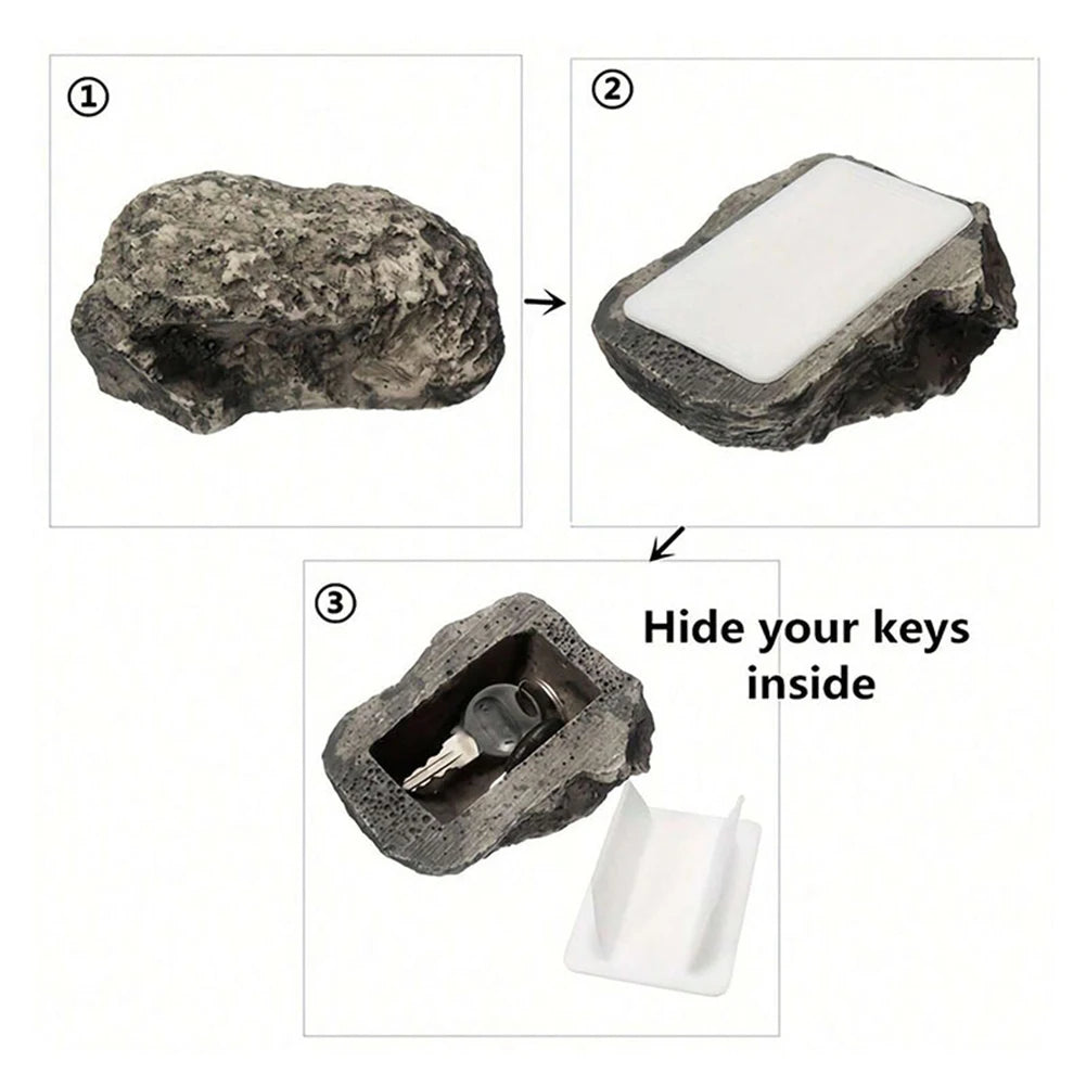 Resin Stone Key Box Reusable Creative Safety Storage Wear Resist