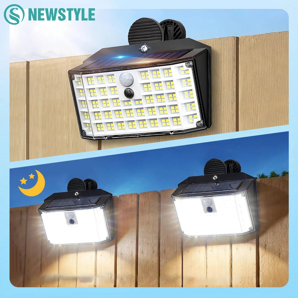 Clip on Solar Lights 176/418LED Solar Fence Lights 3 Lighting Modes Outdoor Waterproof IP65 Solar Lights For Yard Garden Camping Zpaxo