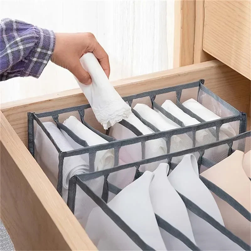 Folding Storage Pouch Laundry Organizer in The Closet Underwear Drawers Storage Bedroom Cabinet Socks Bra Storage PantsOrganizer Zpaxo