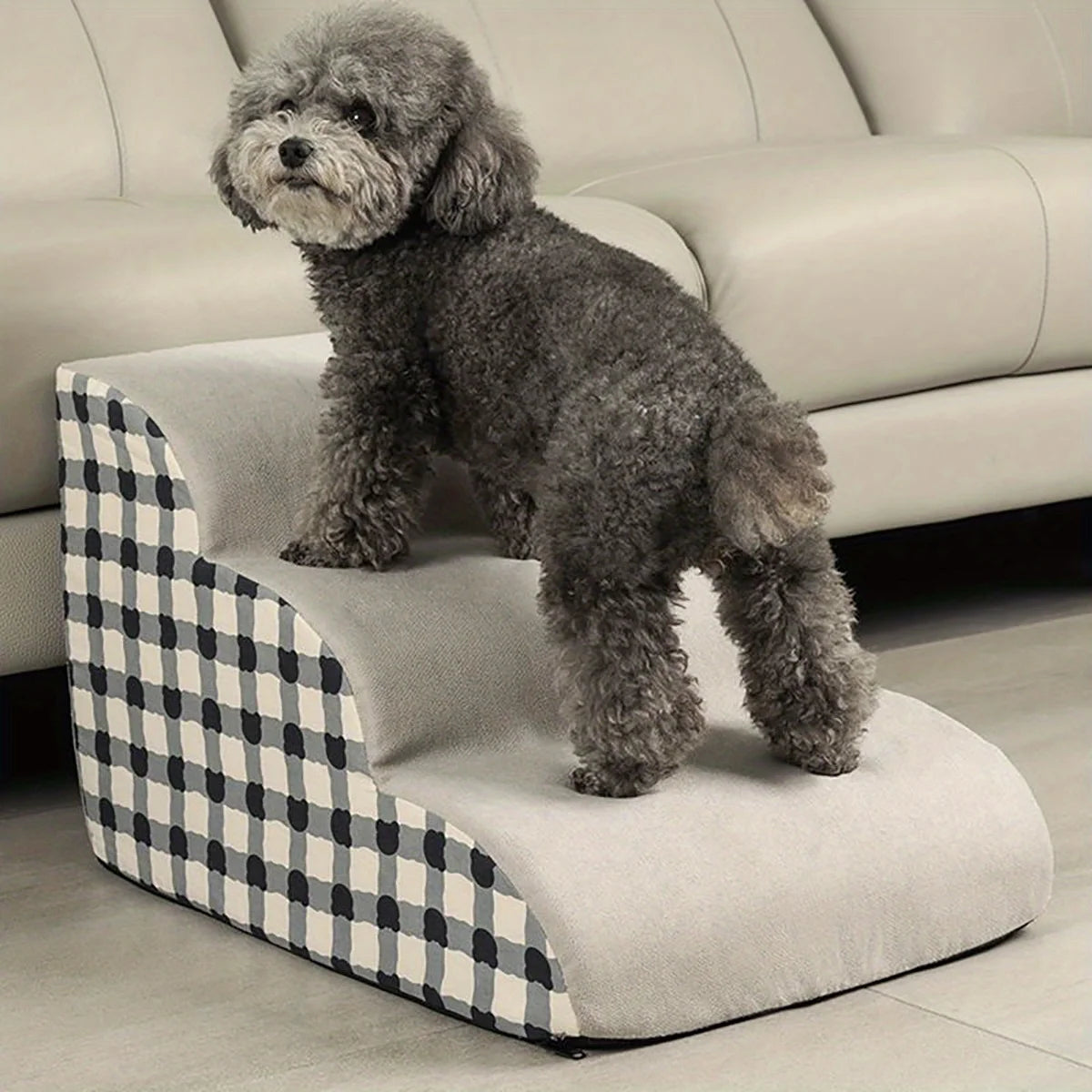 Pet 2/3 Steps High Density Foam Dog Secure Stairs Ramps Non-Slip Pet Steps for Older Dogs Pet with Joint Pain Sofa Bed Ladder Zpaxo