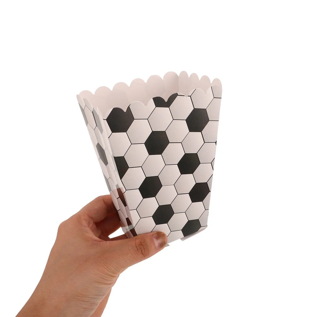 6Pcs Basketball Sports Party Popcorn Boxes Paper Snack Containers Treat Holders Large Capacity Sports Themed Party Favors