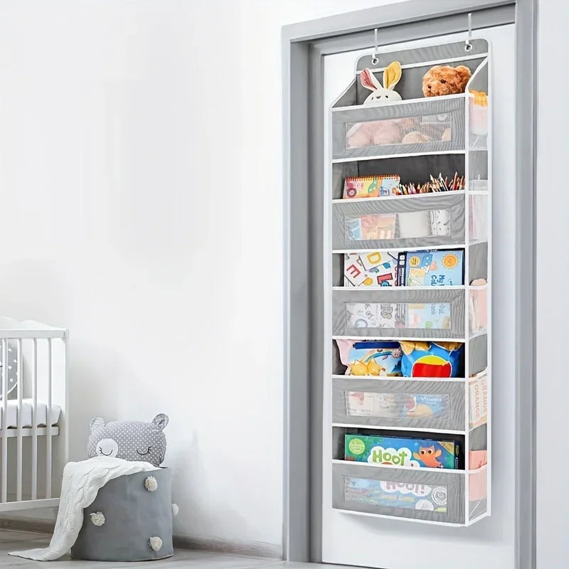 5-Shelf Hanging Storage Organizer - Behind Door, Anti-Tilt, 5 Large Capacity Pockets, Suitable for Bedroom, Bathroom Zpaxo