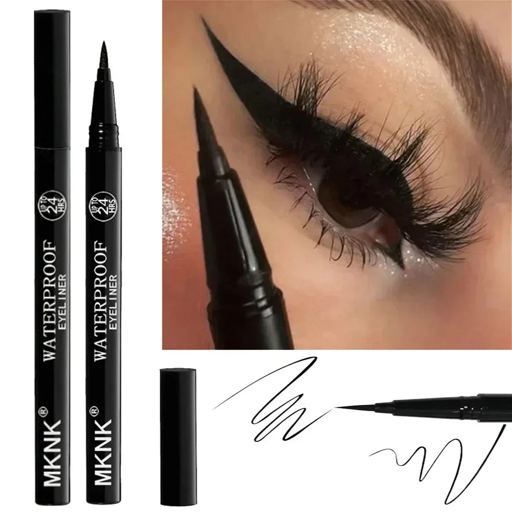 Pigmented Eyeliner Pencil Hard Refill Smooth Black Wooden&liquid Zpaxo Liquid Eeyliner 1Pc