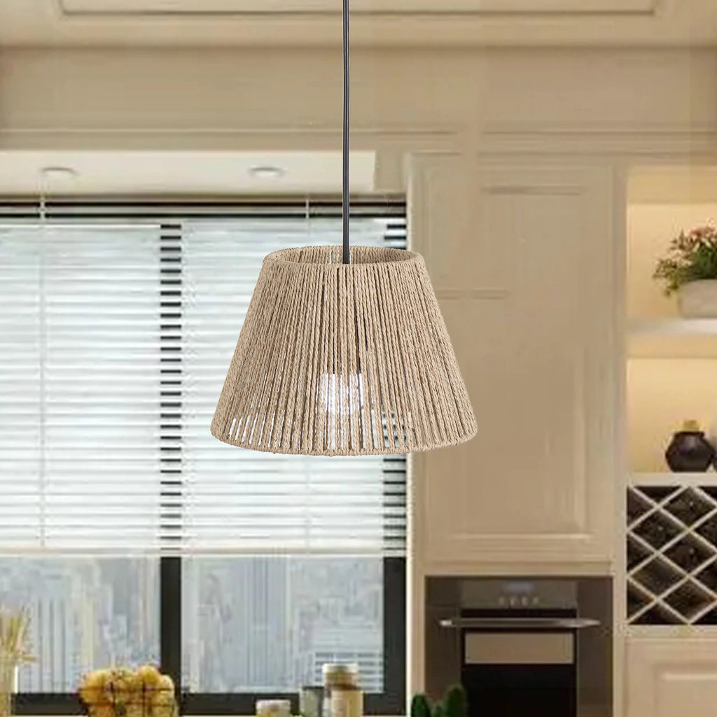 Hanging Lamp Shade Accessories Replacement Handmade Rope Woven Zpaxo
