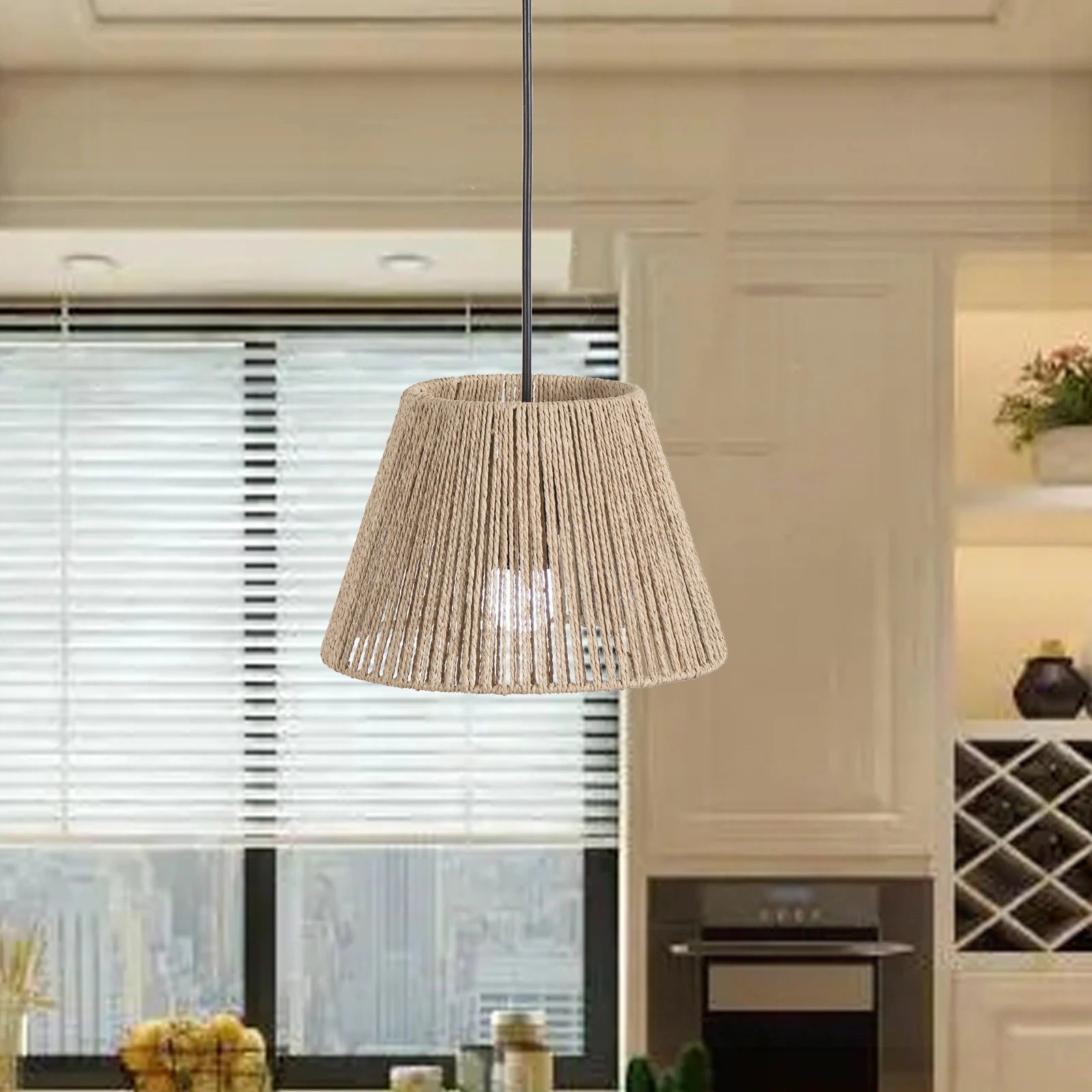 Hanging Lamp Shade Accessories Replacement Handmade Rope Woven Zpaxo