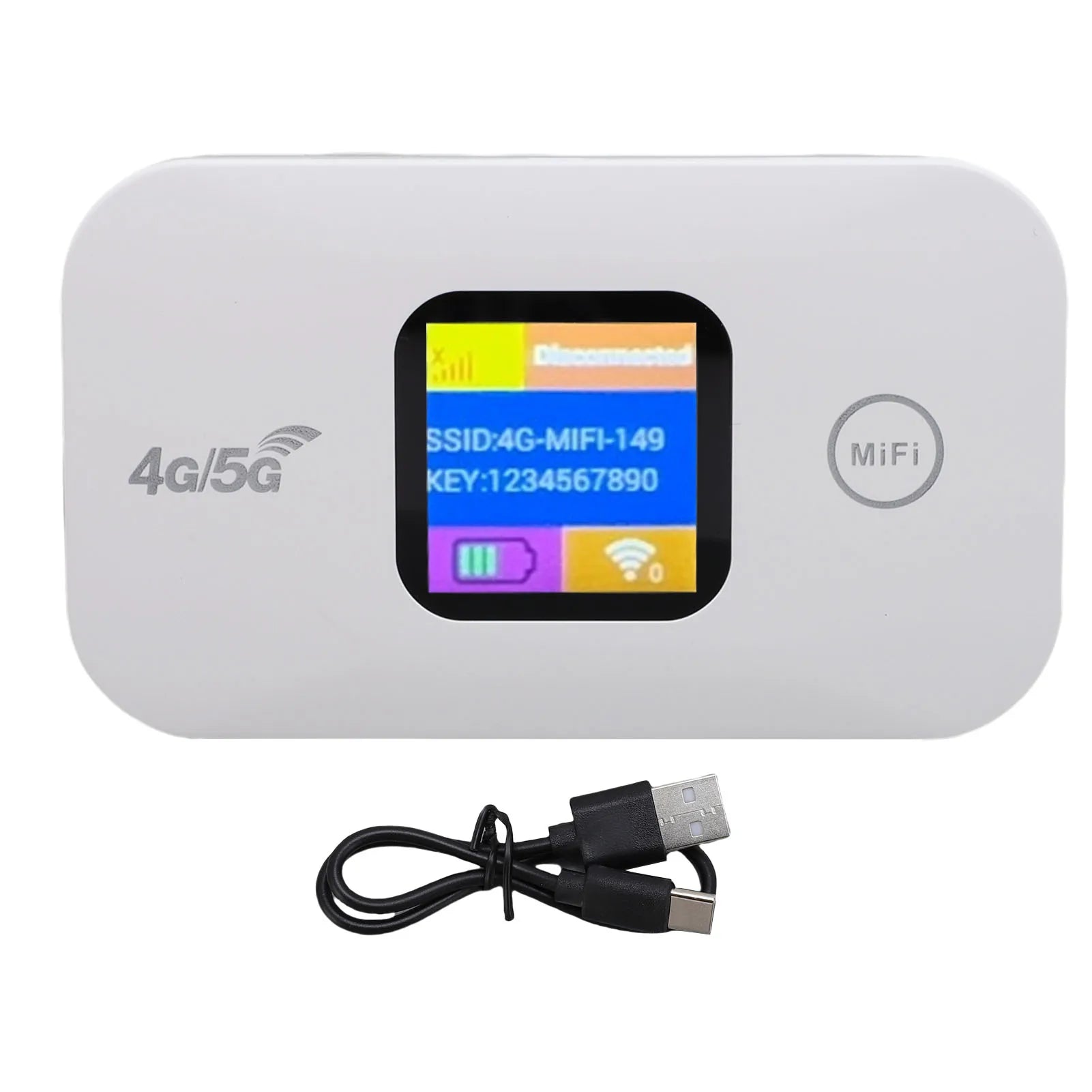 Portable Mobile WiFi 4G Mobile Hotspot LED Display 300Mbps SIM Slot Connect Up to 10 Devices WiFi Hotspot for Outdoor Zpaxo black