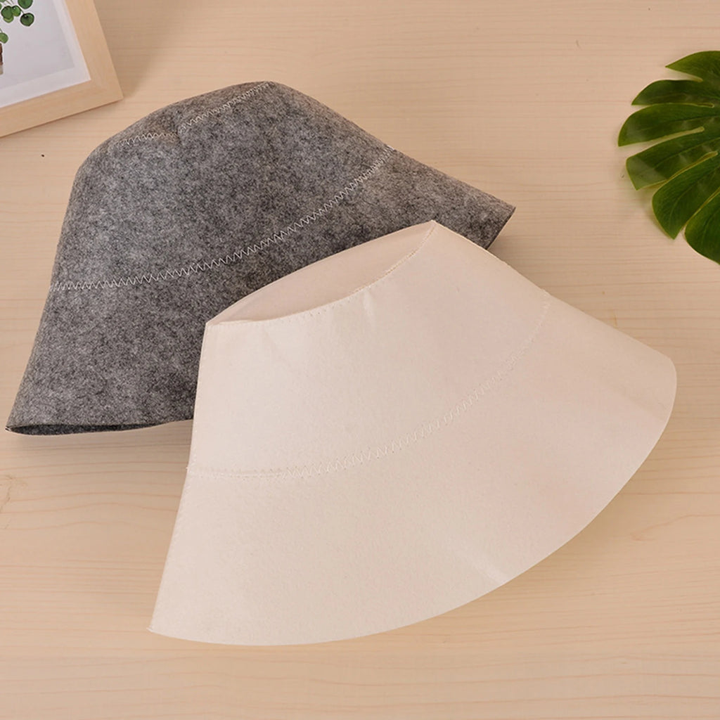 Sauna Felt Cap Bath Hat Sauna Hat Diameter 15.5cm Durable Good Water Absorption Hand Wash Recommended Portable for Men Women Zpaxo