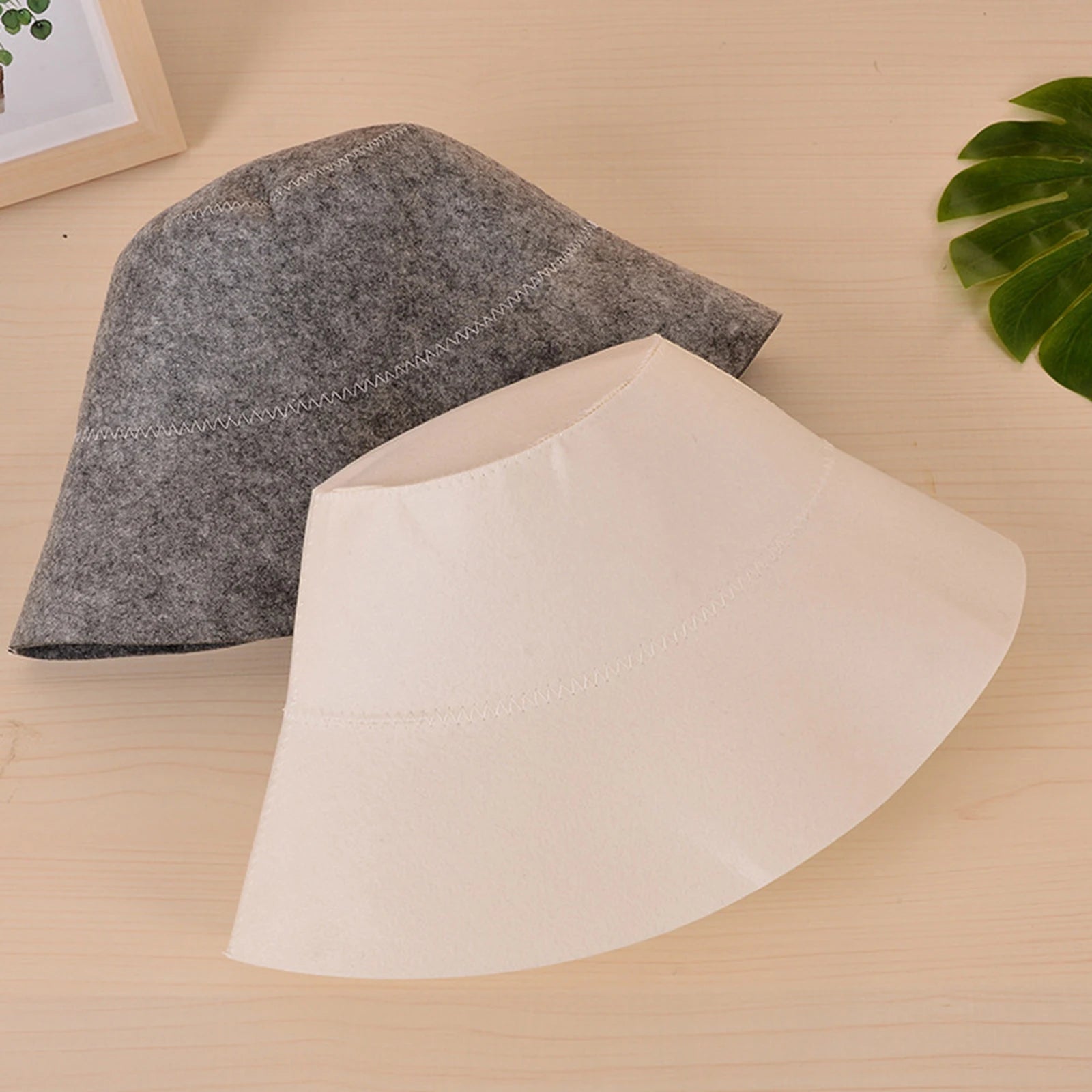Sauna Felt Cap Bath Hat Sauna Hat Diameter 15.5cm Durable Good Water Absorption Hand Wash Recommended Portable for Men Women Zpaxo