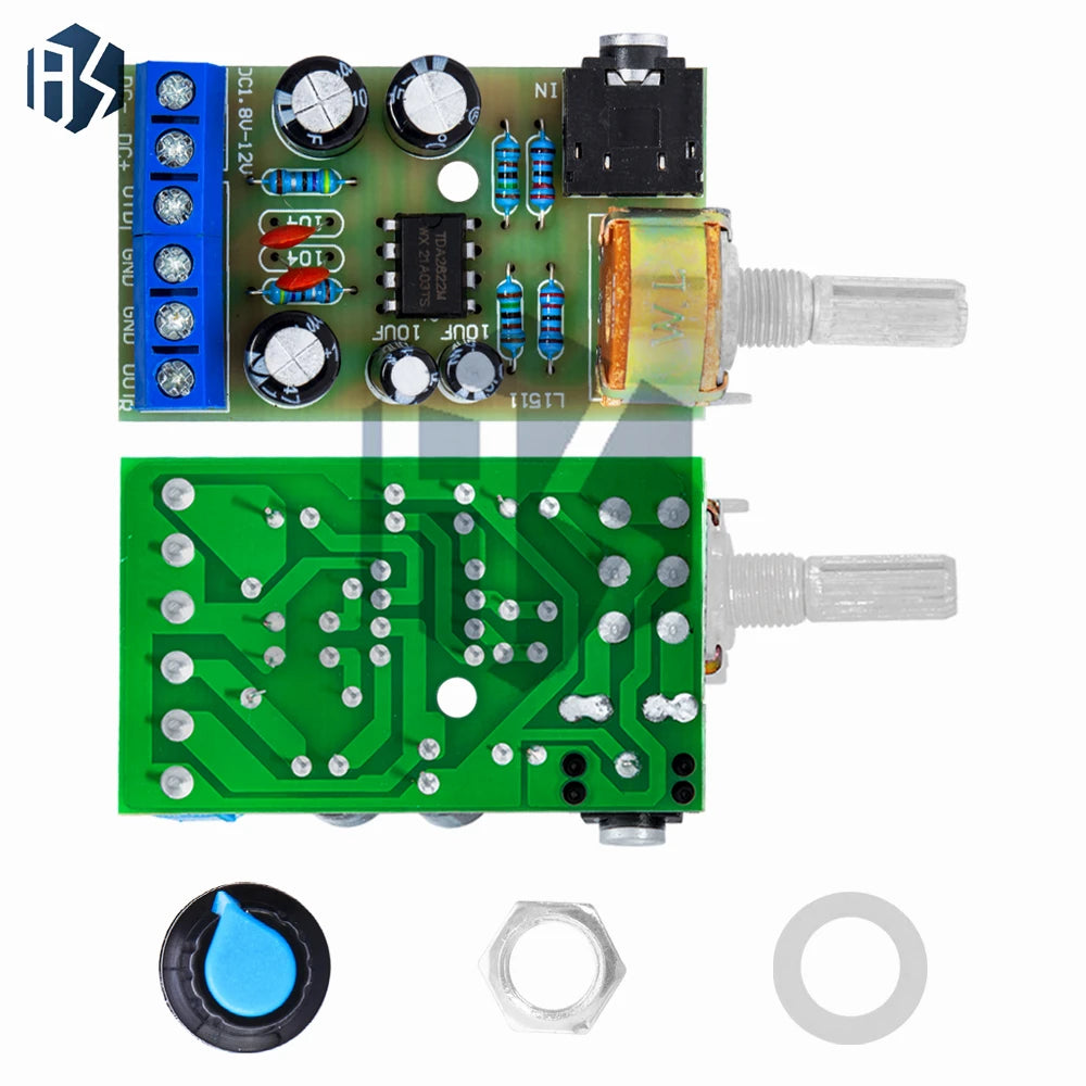 TDA2822M 2.0 Dual-Channel Amplifier Module (1PCS): AUX-Compatible Stereo Audio Amplifier – DC 1.8-12V Input Supported Zpaxo
