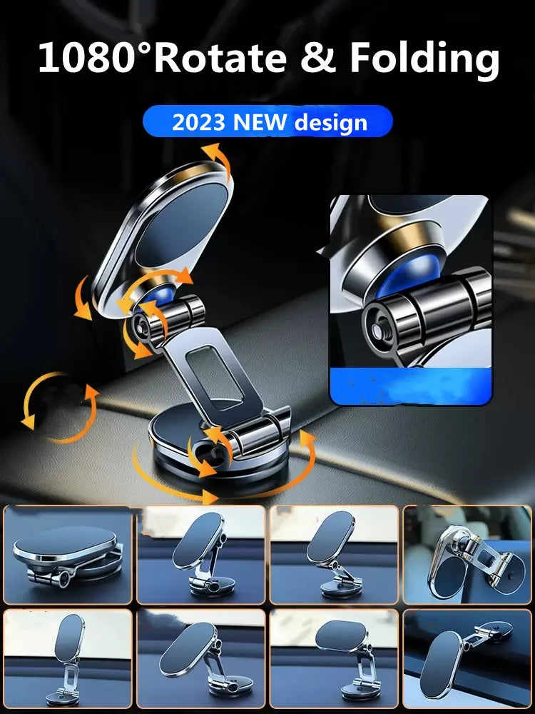 1080 Degree Rotatable Stand Magnetic Car Phone Holder Magnet Smartphone Support GPS Foldable Car Phone Bracket For iPhone Xiaomi Zpaxo
