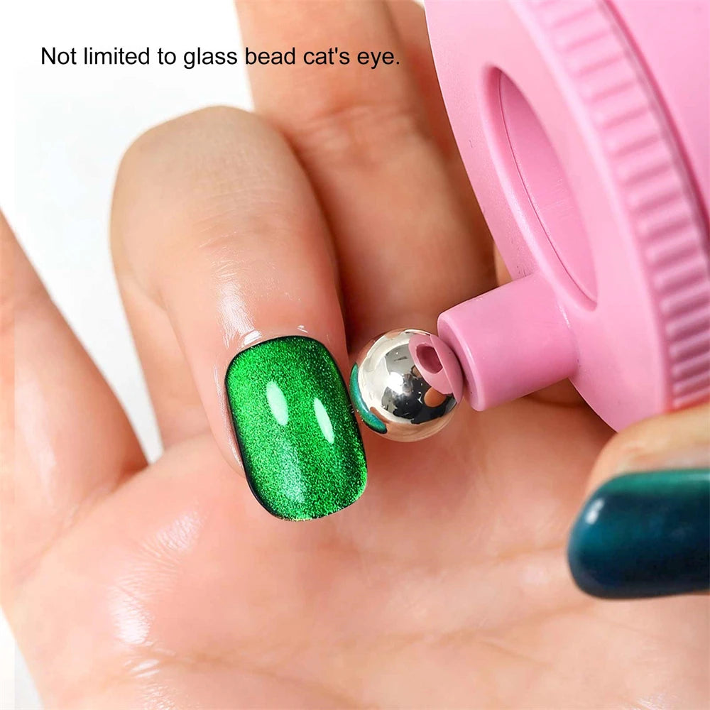 Multifunctional Rotating Cat Eye Nail Magnet Wide Light Glass Bead Zpaxo
