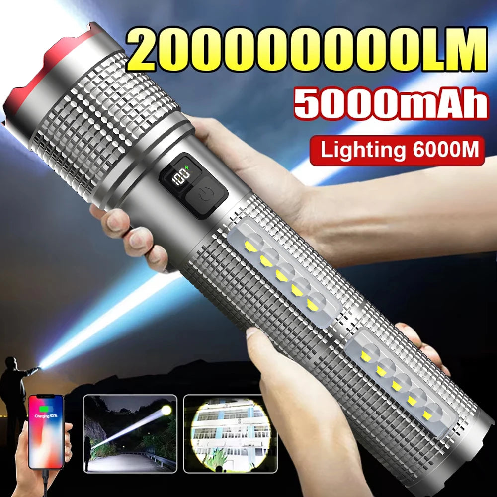 KDULIT LED Tactical Flashlight – Rechargeable, IP65, 5 Modes