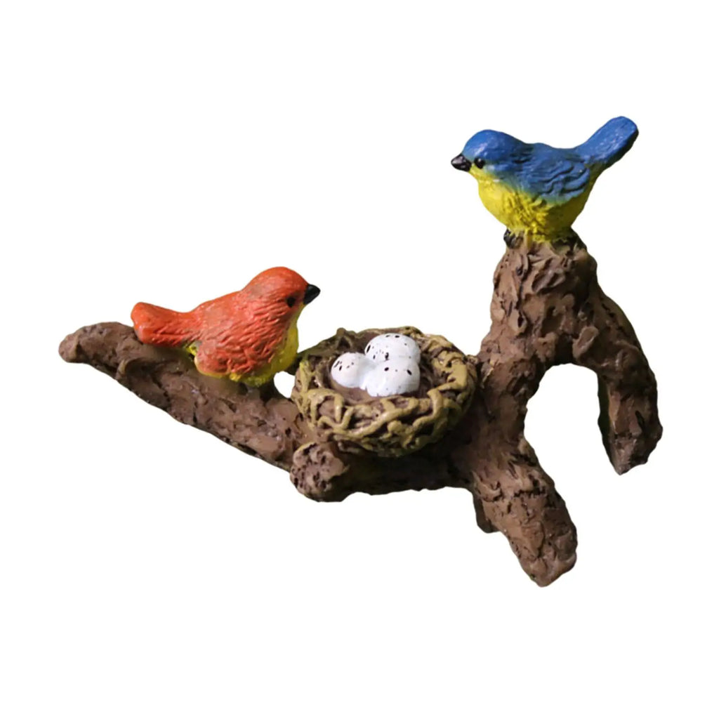 Resin Bird Statue with Branch – Garden & Home Figurine Bird Figurine Ornament Zpaxo