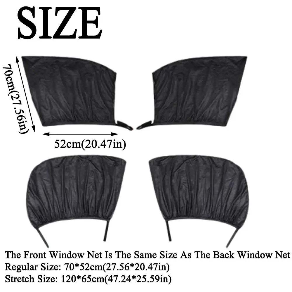 Block Sunlight Car Window Cover Mesh Flexible Sunshade Foldable Sun Zpaxo