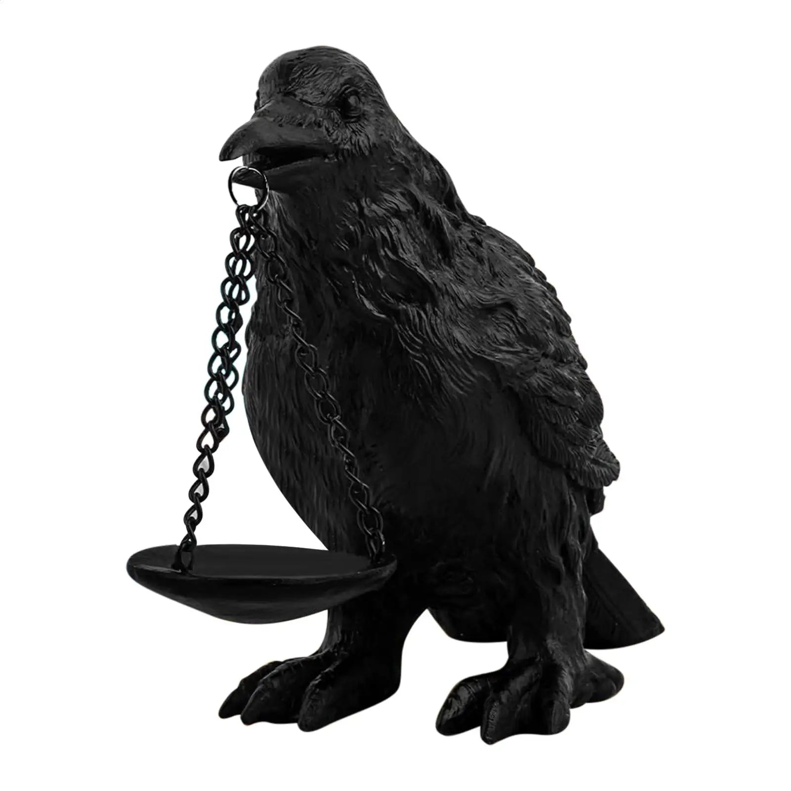 Candle Holder Resin Raven Lamp Candle Sticks Holder Scary Statue Decorative Table Centerpieces for Kitchen Events Indoor Zpaxo