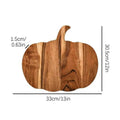 Kitchen Cutting Board Halloween Wooden Serving Platter Pumpkin Shaped Kitchen Wood Cutting Board With Handle for Chopping Meat Zpaxo Wood Color