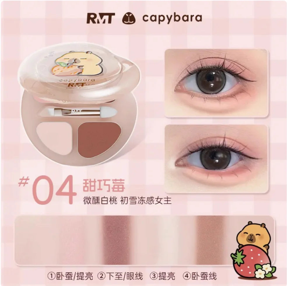 RMT ROMANTIC BEAUTY Eye Shadow Silkworm Palette Four Colors Matte Contouring And Brightening Eyeshadow Palette Zpaxo bara 04