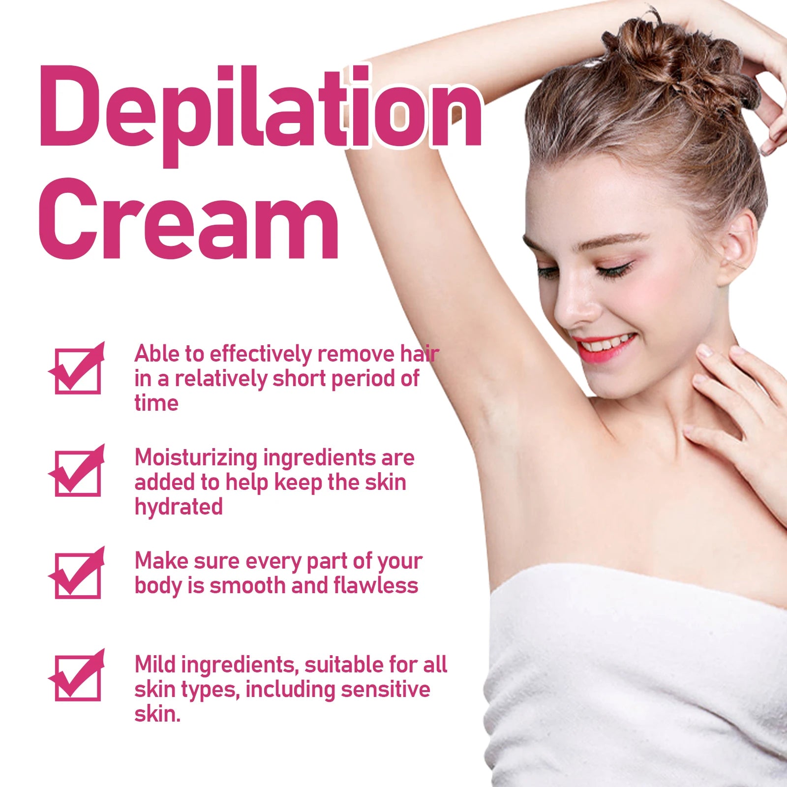 OceAura Women's Hair Removal Cream – Smooth & Moisturizing Hair Removal Cream Zpaxo