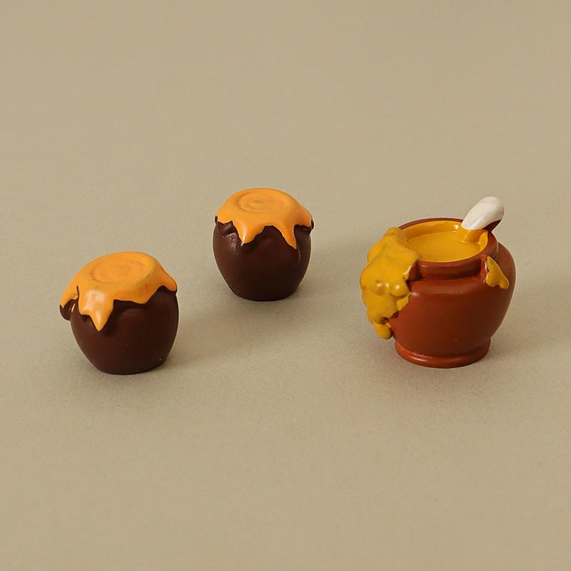 ▶3Pcs 1/12 Dollhouse Simulation Honey Jar Set Dollhouse Miniature Kitchen Food Decoration Dolls House Accessories Zpaxo 3Pcs