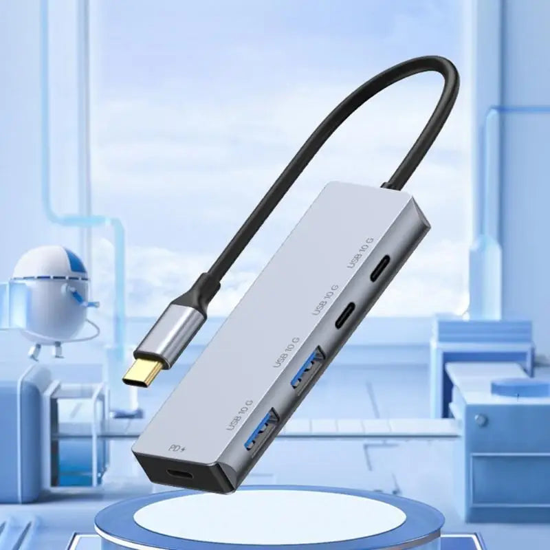 652F 4 Port USB C Expansion Dock Fast Speed 10Gbps Data Transfer Zpaxo