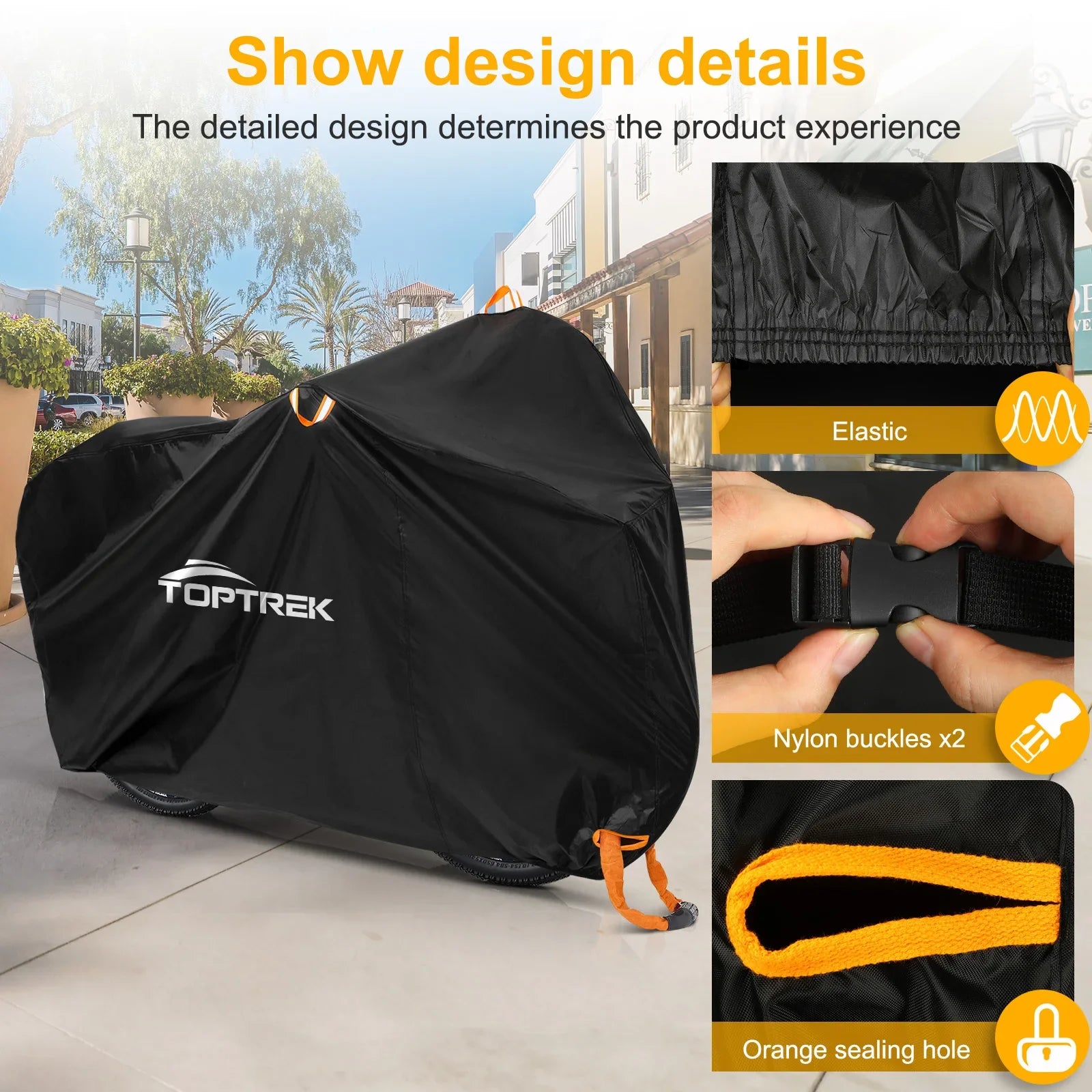 Toptrek Bike Cover 210D High Quality Bicycle Protector Multipurpose Rain Snow Dust Waterproof All Weather Protective Covers Zpaxo